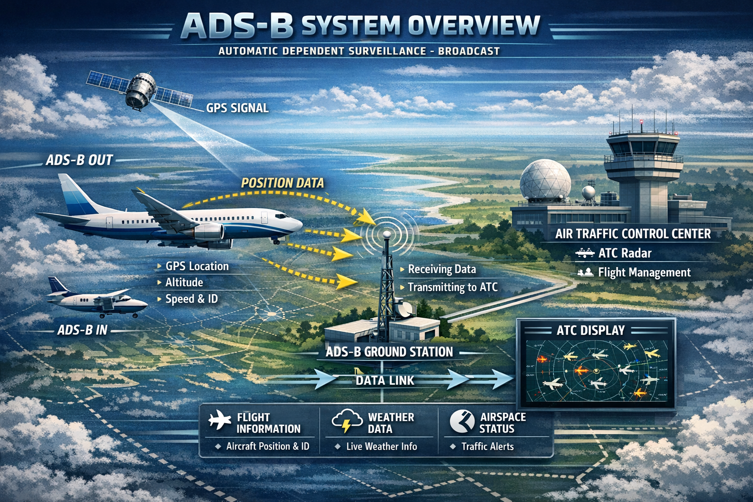 Infografia ADS-B estil Airradar