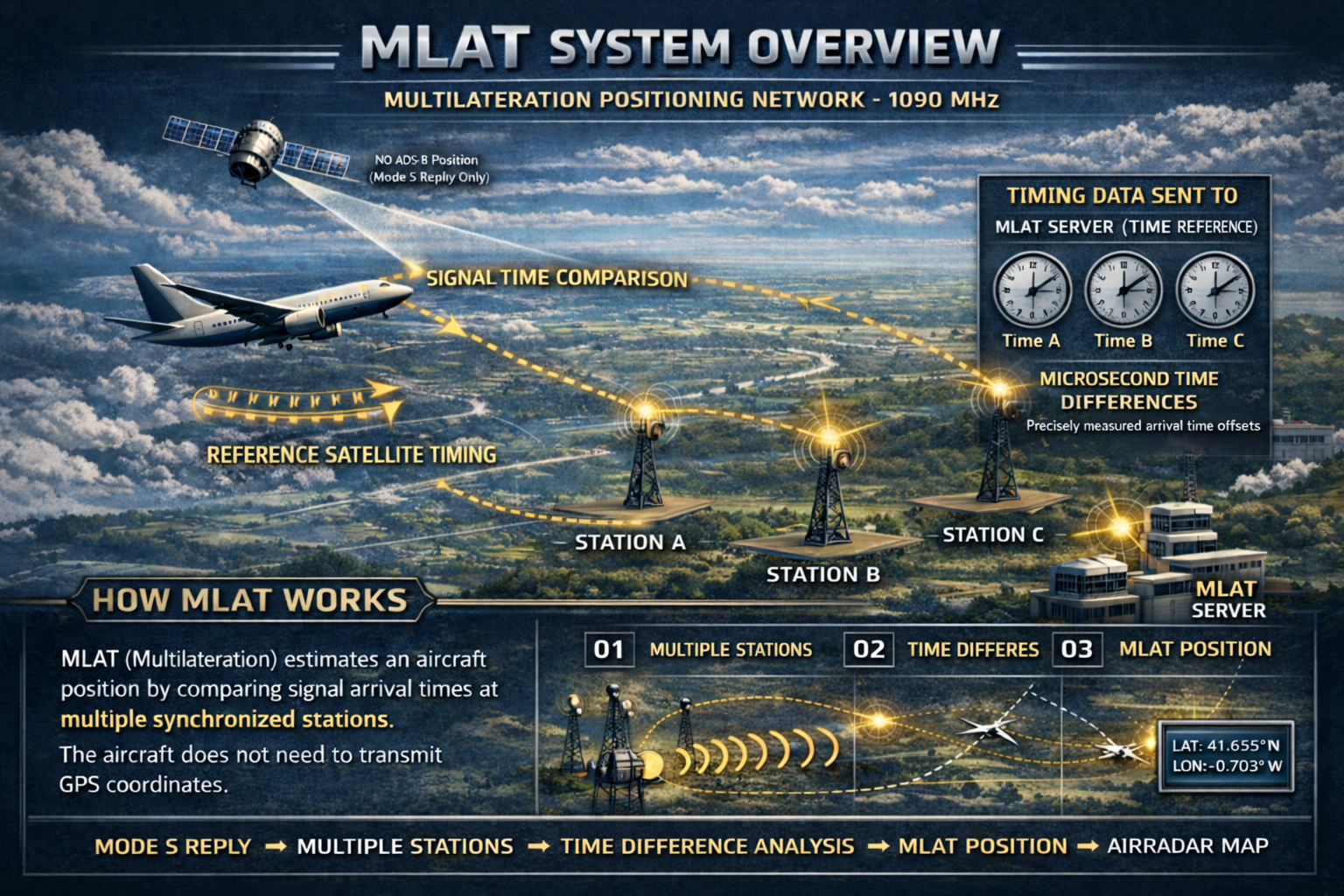 Infografia MLAT estil Airradar